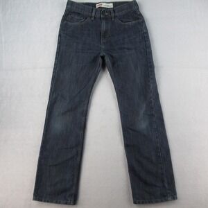 Levis 514 Slim Straight Boys Jeans Size 18 Reg W29 L29 Dark Wash Denim